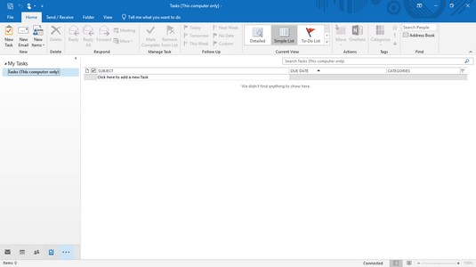 Gestione delle attività di Outlook 2019