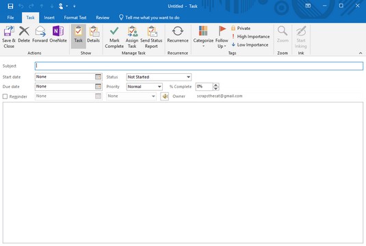 Gestione delle attività di Outlook 2019