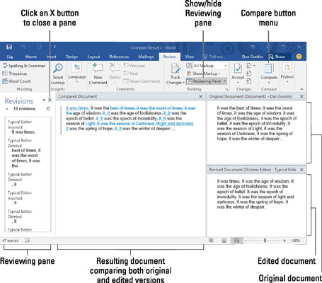 Come confrontare due versioni di un documento in Word 2016