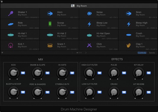 Logic Pro X: Drum Machine Designer로 전자 드럼 키트 설계