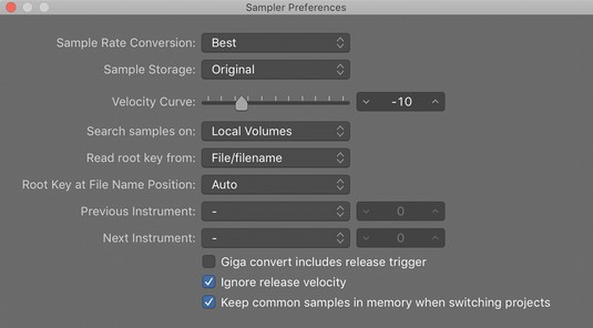 Campionatore EXS24 in Logic Pro X