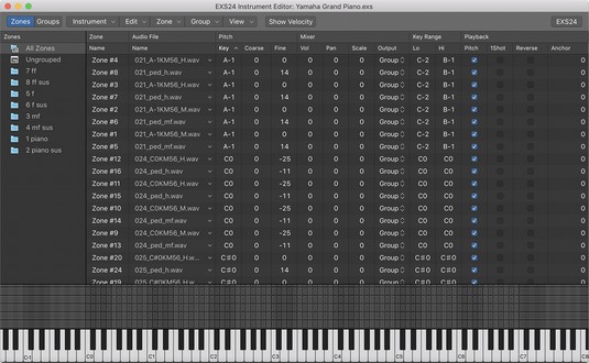 Muestreador EXS24 en Logic Pro X