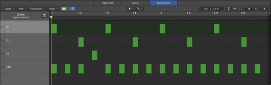 Éditeurs MIDI dans Logic Pro X