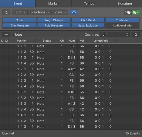 MIDI-Editoren in Logic Pro X