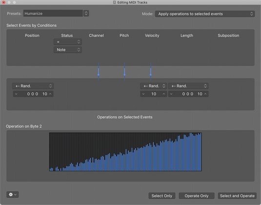 Logic Pro X 中的 MIDI 編輯器