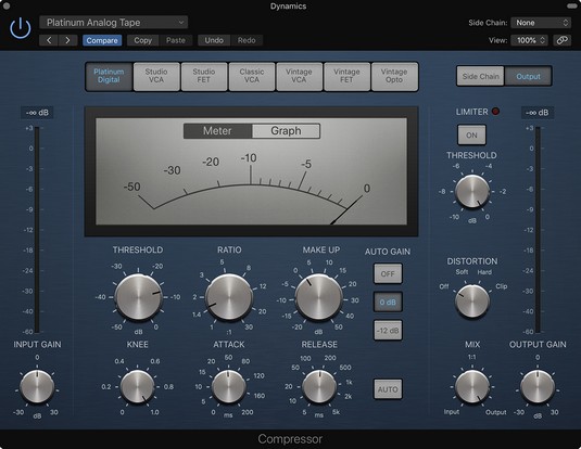 Complementos de Logic Pro X: compresor, limitador y otras herramientas dinámicas