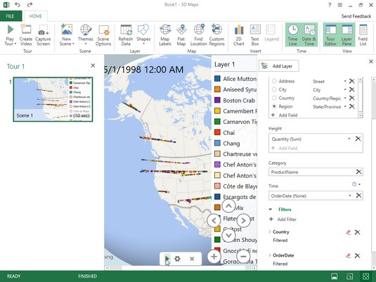 Come utilizzare la funzionalità Mappa 3D in Excel 2019