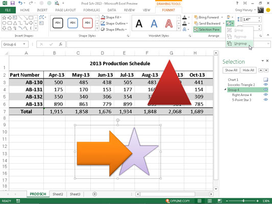 Come allineare e raggruppare oggetti grafici in Excel 2013