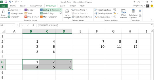 Come trasporre gli intervalli di celle in Excel 2013