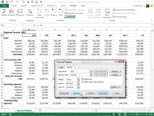 Come utilizzare Trova e sostituisci in Excel 2013