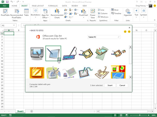 Come inserire immagini clipart in Excel 2013