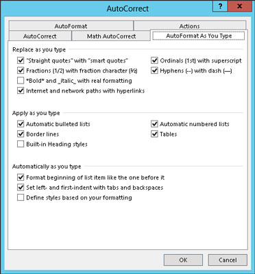 Come utilizzare la formattazione automatica in Word 2013