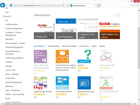 Come scaricare app da SharePoint Store