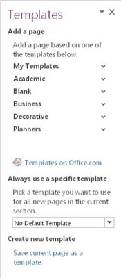 Cómo crear notas a partir de plantillas en OneNote 2013