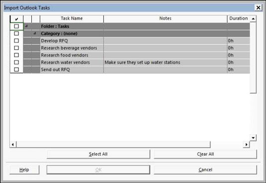 Come importare attività da Microsoft Outlook