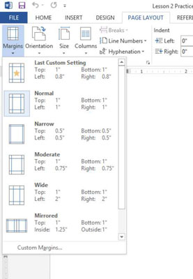 Come impostare i margini della pagina in Word 2013