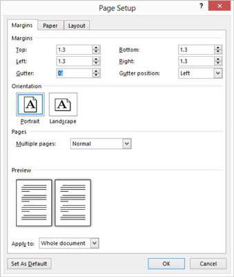 Come impostare i margini della pagina in Word 2013