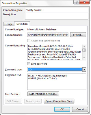 Modifica manuale delle connessioni dati in Excel