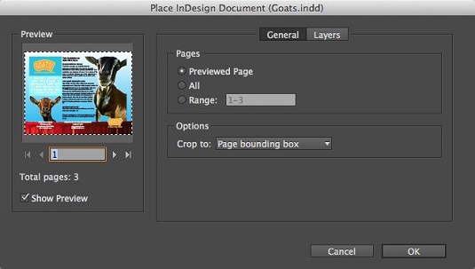 PDF 및 기타 InDesign 문서를 InDesign CC로 가져오는 방법