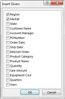 Cómo crear una rebanadora estándar para paneles de Excel