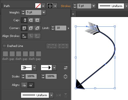 Como alterar a largura e o tipo de um traço no Illustrator CC