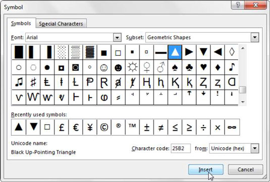 Usa i simboli per migliorare i rapporti in Excel