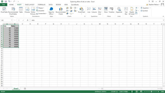 Come creare un grafico a dispersione in Excel