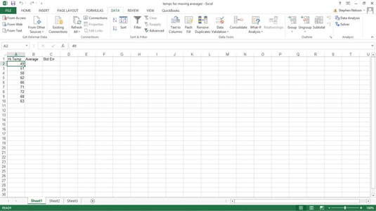 Come calcolare le medie mobili ponderate in Excel utilizzando il livellamento esponenziale