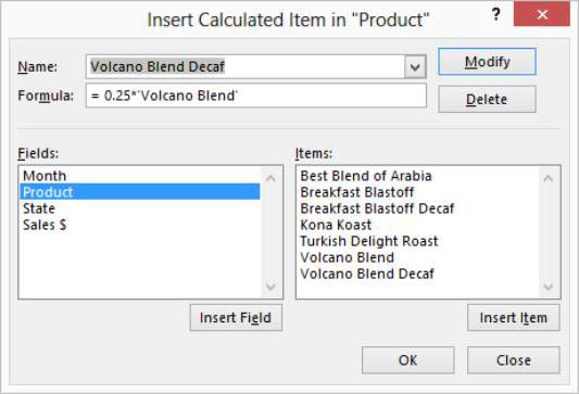Excel 피벗 테이블에서 계산된 필드 및 항목을 제거하는 방법