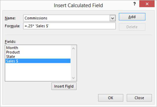 Come aggiungere un campo calcolato a una tabella pivot di Excel