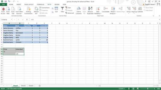 Come utilizzare il filtro avanzato su una tabella di Excel