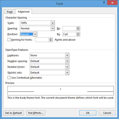 Come creare apice e pedice personalizzati nei documenti di Word 2013