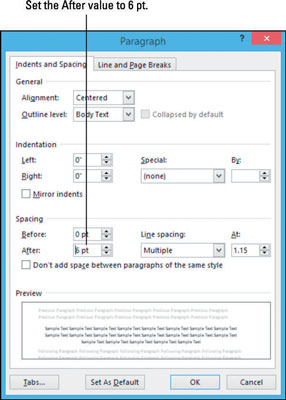 Come regolare gli spazi di riga e paragrafo in Word 2013