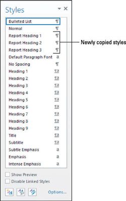 Come importare stili da altri documenti in Word 2013