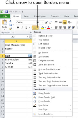 Comment appliquer un quadrillage ou des bordures dans Microsoft Excel