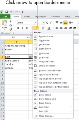 MicrosoftExcelでグリッド線または境界線を適用する方法