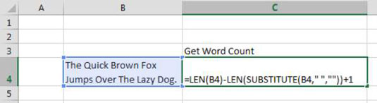 如何計算 Excel 單元格中的特定字符