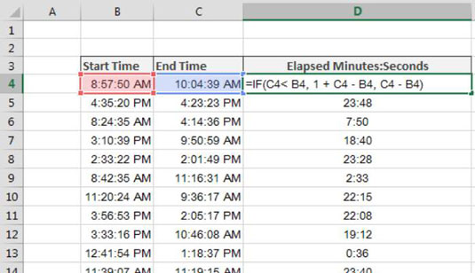 Excel에서 경과 시간을 계산하는 방법