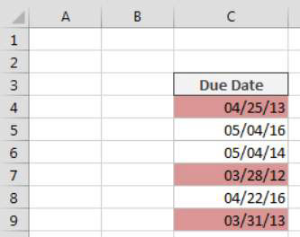 Evidenzia le date in base alla data di scadenza in Excel