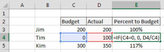 Gestire gli errori di divisione per zero in Excel