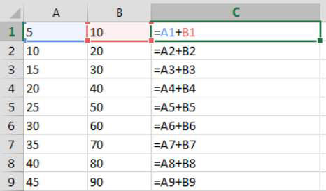 Riferimenti di cella Excel relativi rispetto a quelli assoluti