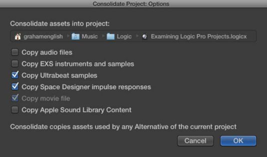 Logic ProXプロジェクトを整理する方法