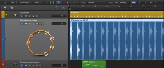 Ingrandire le tracce in Logic Pro X