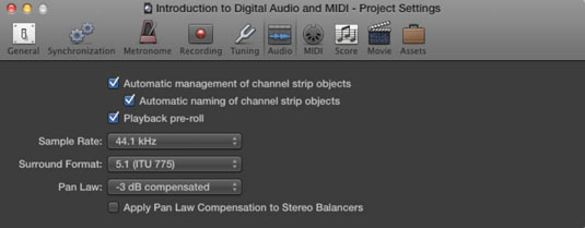 Come impostare la frequenza di campionamento in Logic Pro X