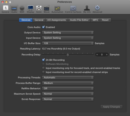 Cómo determinar la profundidad de bits en Logic Pro X