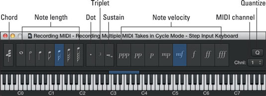 ステップ入力キーボードでMIDIを録音する方法