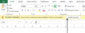 고객이 Excel 매크로를 사용하도록 강제 설정