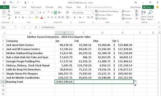 如何在 Excel 2016 中使用自動填充複製公式