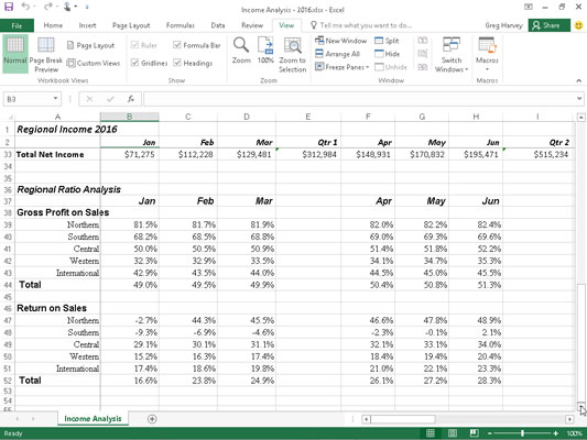 Come bloccare i riquadri in Excel 2016