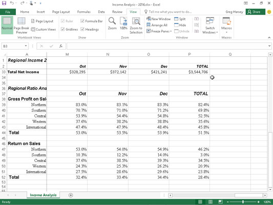 Come bloccare i riquadri in Excel 2016